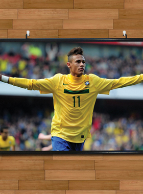 巴萨球星内马尔世界杯宣传海报挂画有框画卧室客厅装饰画无框画