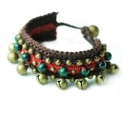 Original designs – Thai Green Bell copper beads wax hand-woven rope bracelet 2500643