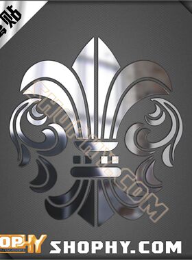 克罗心ChromeHearts金属贴动漫周边手机自行车汽车贴纸05