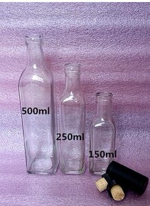 木塞口玻璃油瓶，方形橄榄油瓶麻油瓶香油瓶 玻璃油瓶醋瓶酱油瓶