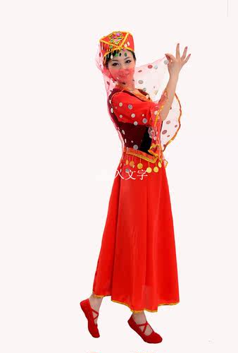 新款女维族舞蹈服装成人新疆表演服 新疆演出服民族服装广场舞服