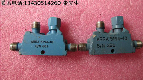美国ARRA 5194-103.8-8.4GHz 10dB SMA Directional Coupler 射频同轴定向耦合器 质量包好，包能用 可提供测试图 品 牌：ARRA 型 号：5194-10 频 率：3.8-8.4GHz 耦 合 度：20dB