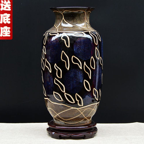景德镇花瓶摆件陶瓷器仿古颜色釉