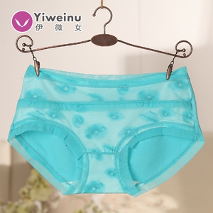 6条包邮伊微女内裤天然莫代尔舒适透气女士中腰三角内裤8017