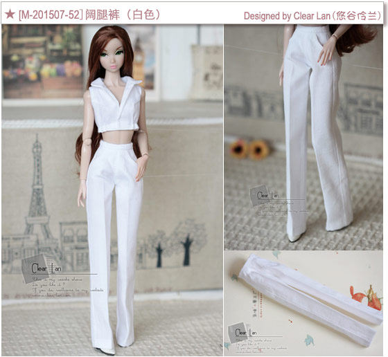 [M-201507-52]阔腿裤(白色)/FR Momoko OB 6分娃衣,模玩/动漫/周边/娃圈三坑/桌游,潮玩娃衣,淘宝优惠券,粉丝福利购,淘宝优惠卷