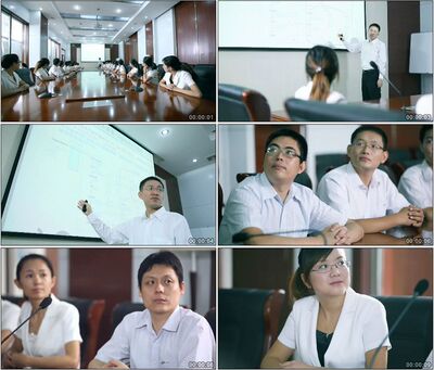 企业公司会议开会员工记录会议纪要会记录高清实拍视频素材