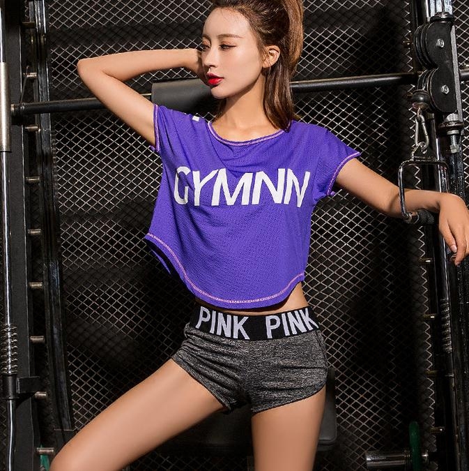 網紅速幹健身衣女性感寬松短袖罩衫運動罩衣健身房跑步瑜伽服夏天在類目 運動服/休閒服裝, 運動T恤中 - 來自Buy2taobao.com提供專業的淘寶代購服務