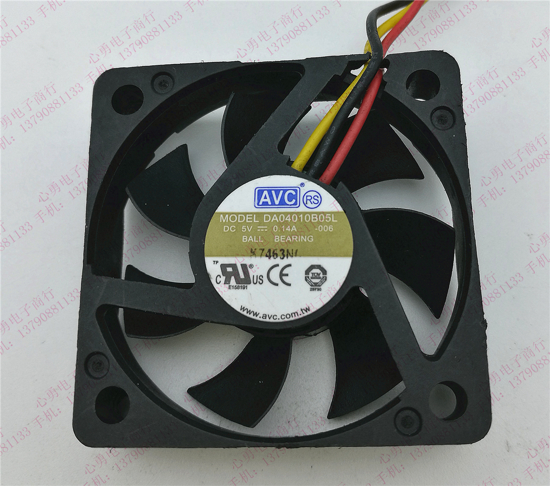 原装正品AVC滚珠小型散热风扇 DA04010B05L 5V 0.14A 4010 3线4CM
