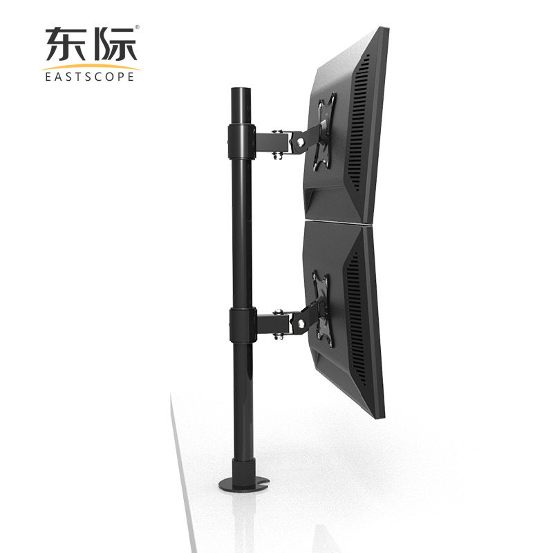 东际上下双屏2屏幕电脑显示器支架 桌面万向 穿孔锁孔式 SK013