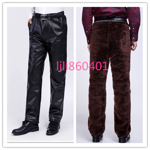 Pantalon cuir homme droit pour hiver - Ref 1495066 Image 3