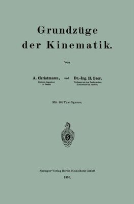 【预订】Grundzuge Der Kinematik