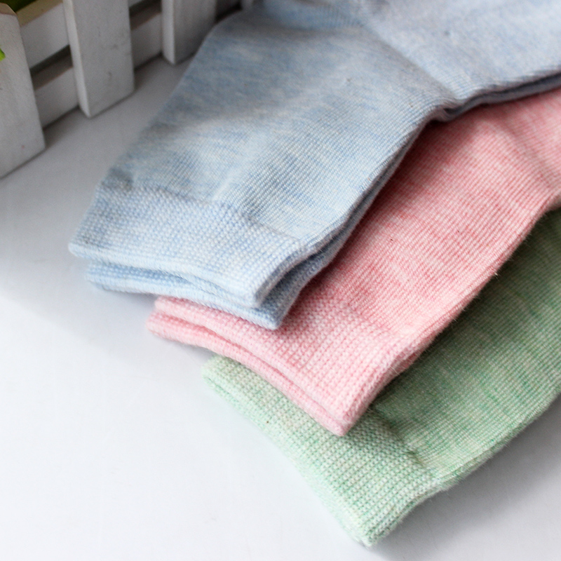 全棉纯色中长筒日系休闲女袜