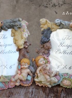 小熊立体美式乡村风相架家居装饰