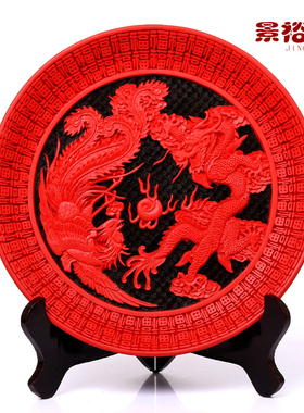 北京漆器龙凤呈祥特色礼品送老外