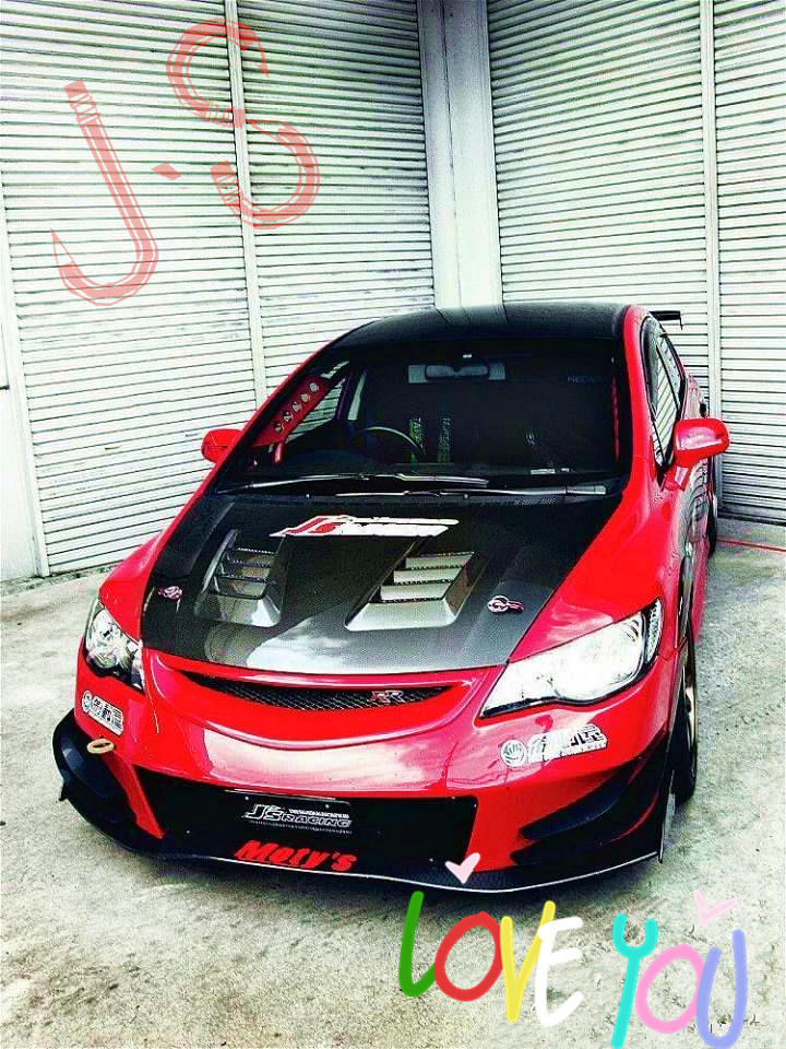 honda civic fd2 js racing style body kits 本田fd2改装包围