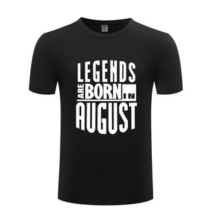 Legends Are 生日礼物 短袖 创意新奇 August T恤 纯棉男式 Born