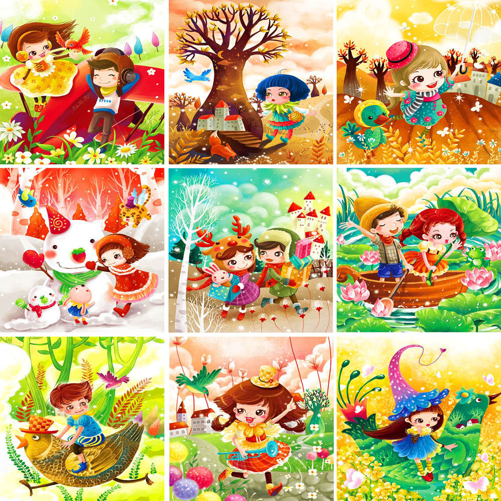 729海报印制展板写真喷绘贴纸534幼儿园童年绘画装饰画