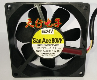 原装山洋风扇9WP0824S4D03 8CM DC24V 0.1A变频器防水散热风扇