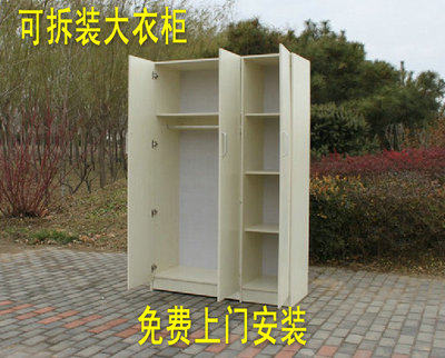 简约门现代带抽两门衣柜卧室板五门二门三门柜小四门板式成人衣橱