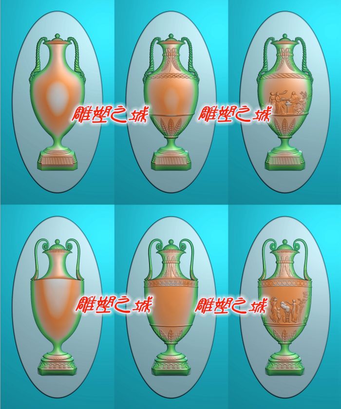精雕图 灰度图 浮雕图 电脑雕刻图 欧式花瓶