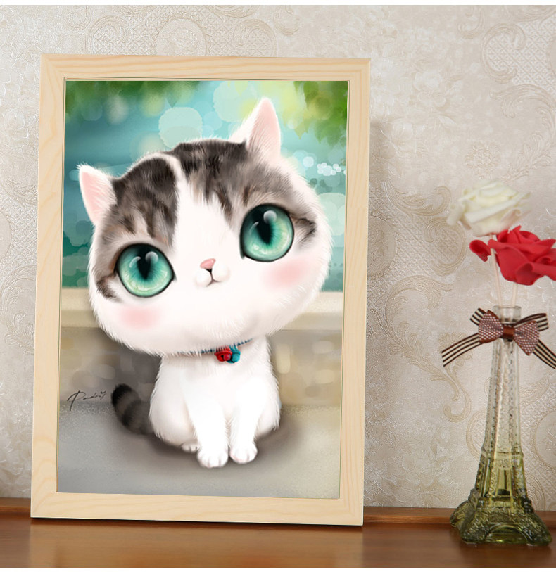钻石画满钻卧室卡通动物DIY可爱猫咪点钻石十字绣粘贴钻绣砖石画|msdalam kategori rumah Fabrik, Cross Alat Jahit dan Aksesori, Cross Stitch Kit - dari Buy2taobao.com untuk memberikan perkhidmatan ejen Taobao profesional membeli