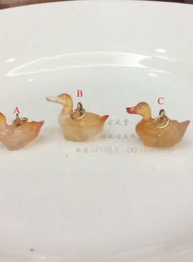 diy玛瑙鸭子手编绳挂件吊坠