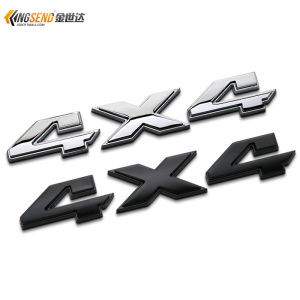 适用于汉兰达酷威4X4车标四驱标金属改装车贴车尾标车身贴装饰贴