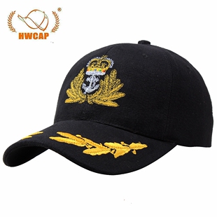 新品 英国皇家陆战队 航空母舰官水手舰长棒球帽子男士刺绣户外帽