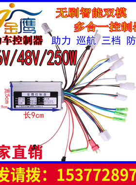 锂电电动车控制器36V48V250W无刷智能通用代驾车改装