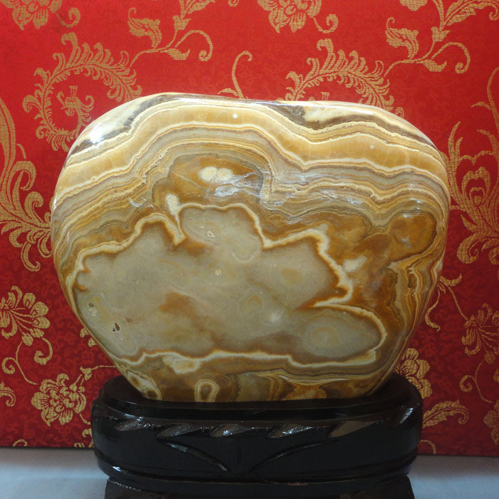 玉如意 南阳独山玉天然玉石原石戈壁石摆件$意境$天然奇石摆件2