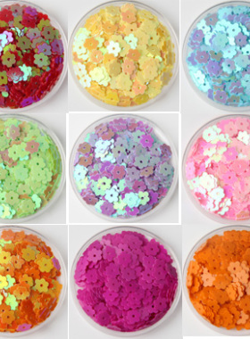 6mm花形亮片 珠片 服装辅料 舞蹈服婚纱肚皮舞辅料 鞋服美容材料