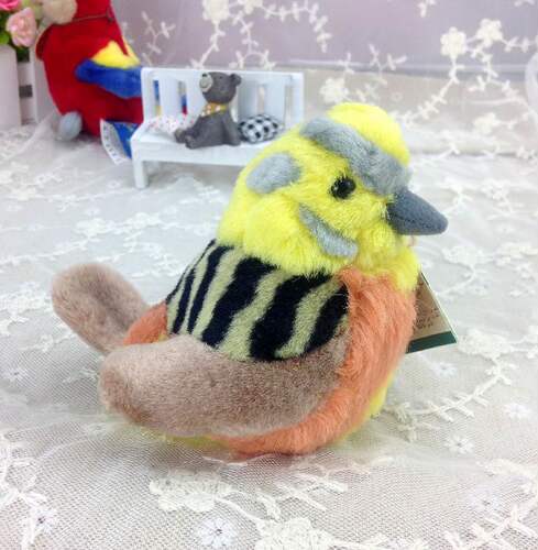 （代购）美国wild republic仿真黄鹀yellowhammer毛绒玩具公仔