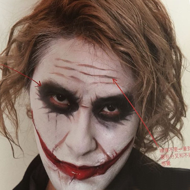 万圣节妆容小丑彩妆黑暗骑士崛起 小丑cos蝙蝠侠小丑joker