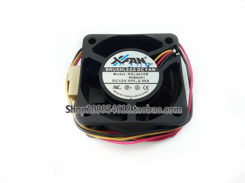 原装XFAN 4CM 4020 RDL4020B-R36AH01 12V 0.06A 交换机风扇静音