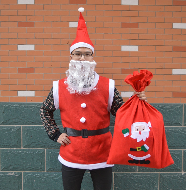 圣诞节服装 舞会表演服装 圣诞老人衣服帽子圣诞节背包新款圣诞服