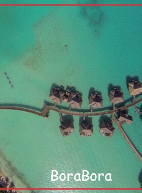 定制 博拉博拉岛 创意冰箱贴 度假旅游纪念磁性贴20476 旅游礼品