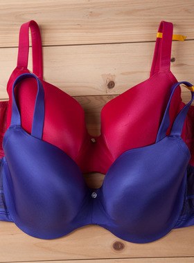 N315欧美原单大罩杯纯色光面文胸定型简约大码女内衣65-95BCDEF