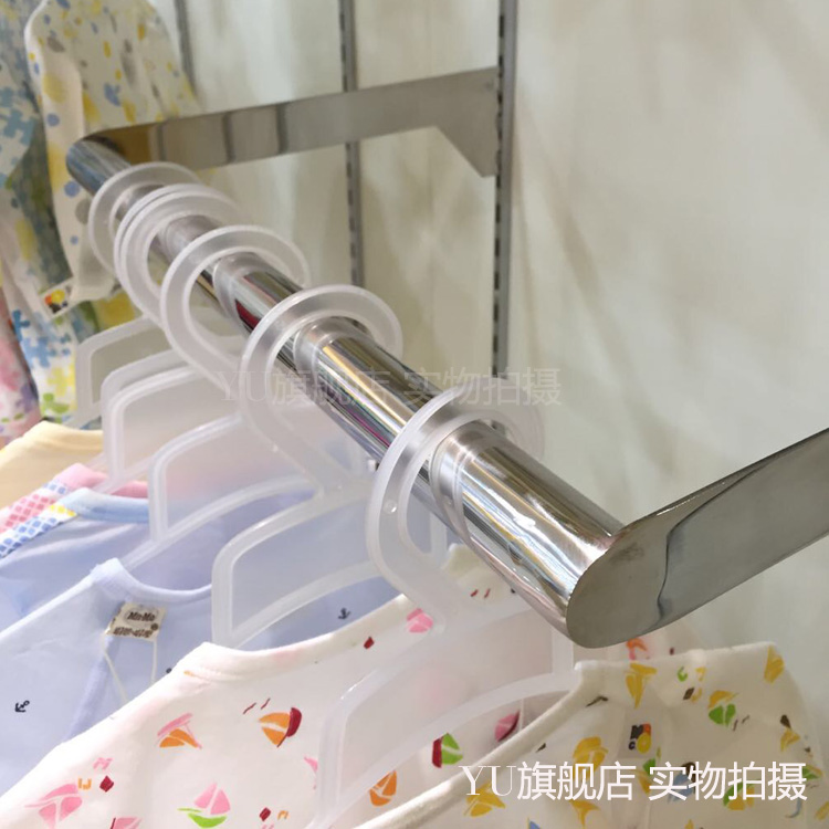 服装店装修衣架上墙展示货架卡梯柱A柱T柱立柱不锈钢圆管正挂侧挂