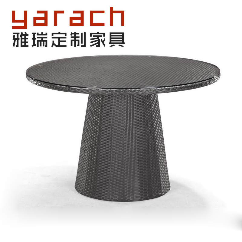 户外休闲桌椅dinner table定制阳台藤编圆桌钢化玻璃桌面尺寸定做在类目 住宅家具, 户外/庭院家具, 桌椅套件中 - 来自Buy2taobao.com提供专业的淘宝代购服务