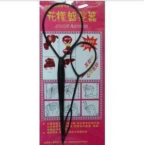 花样盘发器魔力穿发棒发饰饰品一元便携式花样盘发器2件套拉发针