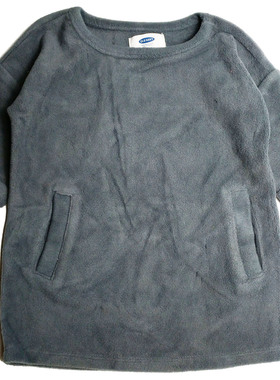 乐天BABY*OLDNAVY*12-18个月女童灰色薄摇粒绒加长T恤外套连衣裙