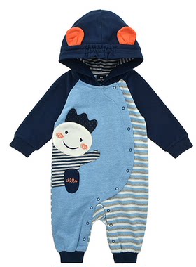 可爱连体衣婴儿纯棉春秋款外出服