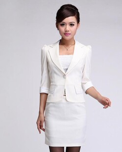 礼仪服装白色职业套装出租 展会接待员服装出租 上海欣辰演出服