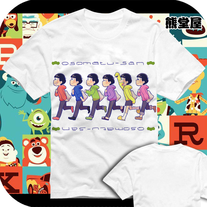 纯棉t恤短袖男女衣服阿松先生おそ松くん一松十四松椴松空松轻松