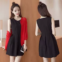 Váy hè 2019 size lớn không tay Váy vest nữ mùa xuân và mùa thu Slim Một chiếc váy nền chữ Hepburn váy đen nhỏ - váy đầm váy đẹp