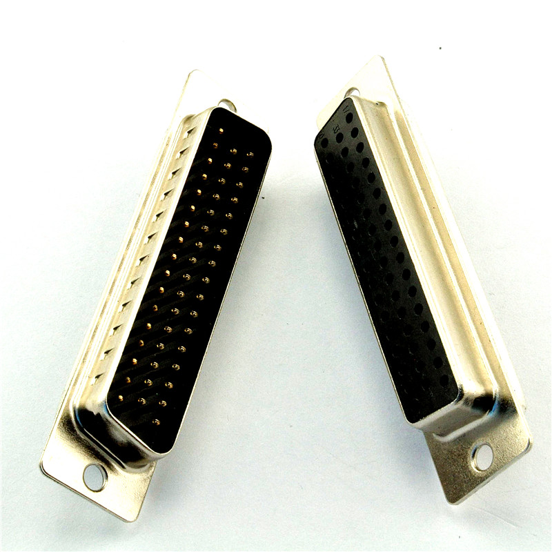 HDB50孔 三排50芯 公头母头 针孔 DB50芯 焊线式 针/孔焊接头