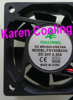 全新FONSONING 6025 24V 0.2A FSY60B24H FSY60B12M 12V风扇HZDO