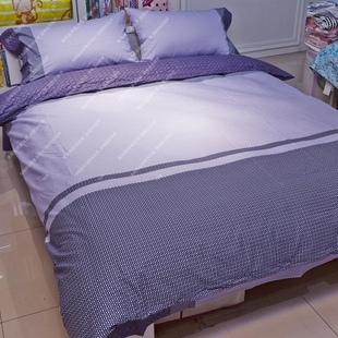 多喜爱新品芬纳诺抗菌灰色男士风格纯棉印花床单四件套蒂卡尔特价