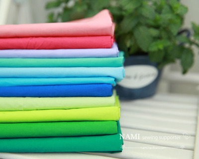 sewing supporter 布料 高品质柔美棉布色弹力府绸 11色入 宽幅
