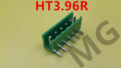 KF HT3.96R 弯脚插拔接线端子弯针 绿色端子2P/3P/4P